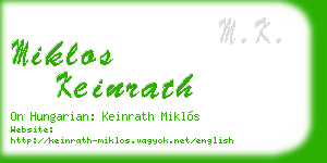 miklos keinrath business card